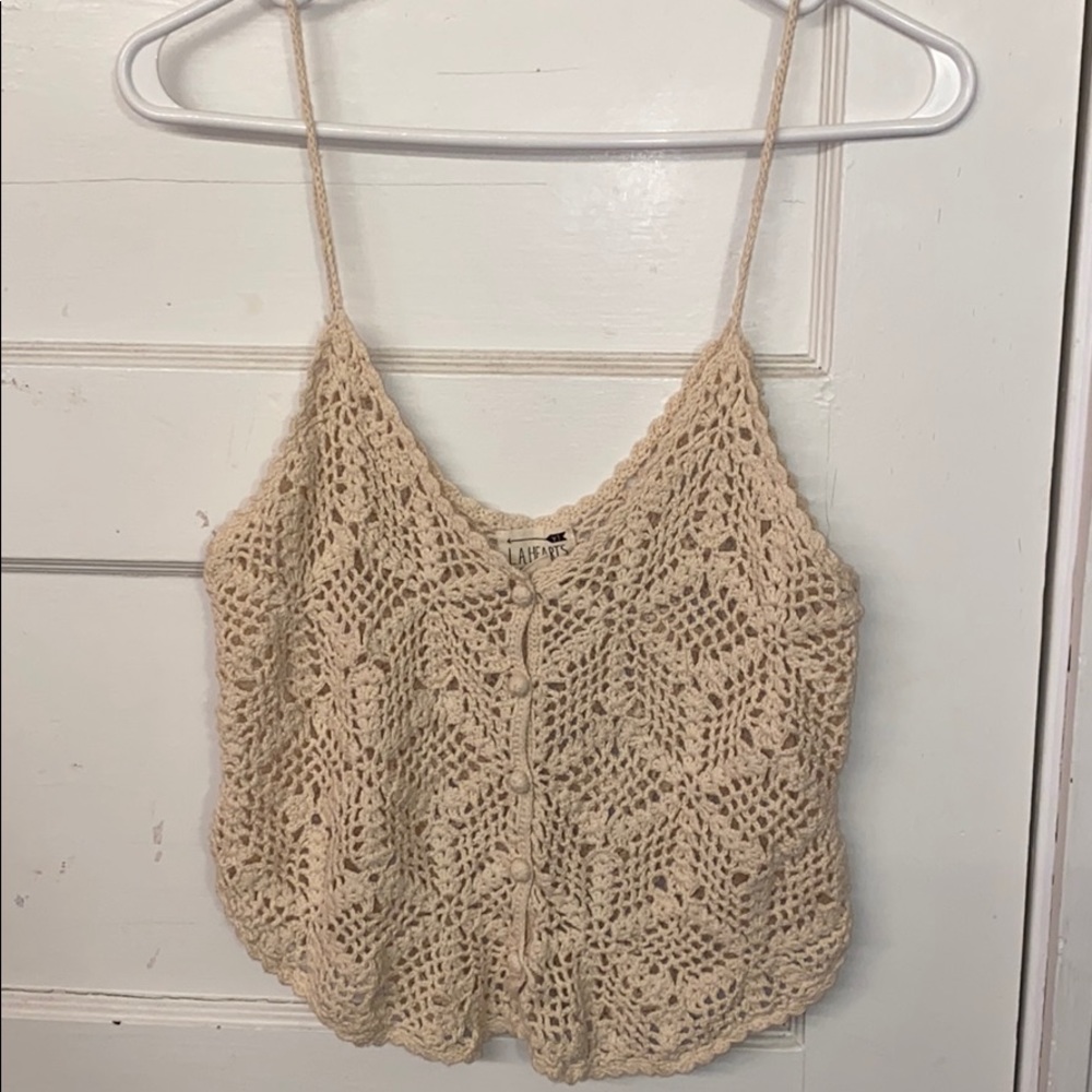 Knit crochet top size medium